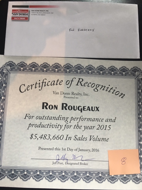 Van Dorm Realty Award